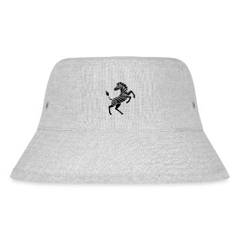 Zebra hooves high art piece silhouette - Stanley/Stella Recycled Bucket Hat - heather grey - Front