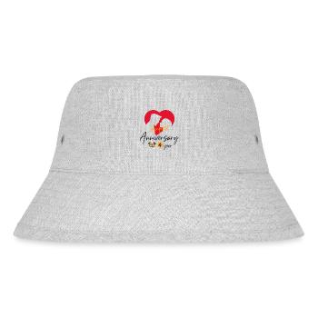 Happy 4Year Anniversary - Stanley/Stella recycelter Bucket Hat - Grau meliert - Vorne