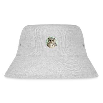 Die majestätische Eule - Stanley/Stella recycelter Bucket Hat - Grau meliert - Vorne