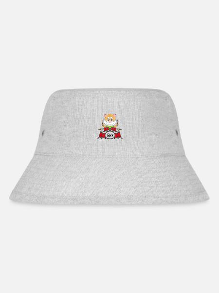 SCHLAGZEUGER - BAND - HAMSTER - MUSIKER - TIER - Stanley/Stella recycelter Bucket Hat - Grau meliert