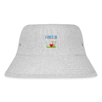 I MOG DI - LAMA - ALPAKA - HERZ - LIEBE - TIERE - Stanley/Stella recycelter Bucket Hat - Grau meliert - Vorne