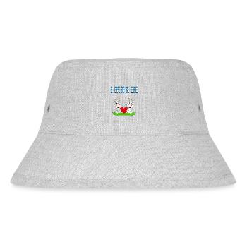 ZIEGEN - ZIEGE - LIEBE - LOVE - I MOG DI - Stanley/Stella recycelter Bucket Hat - Grau meliert - Vorne