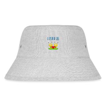 BIENEN - LIEBE - I MOG DI - TIERISCH - VERLIEBT - Stanley/Stella recycelter Bucket Hat - Grau meliert - Vorne