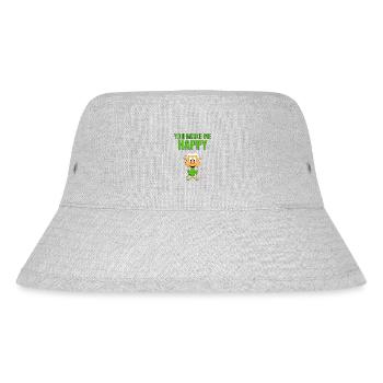 YOU MAKE ME HAPPY - SCHAF - GLÜCKSBRINGER - Stanley/Stella recycelter Bucket Hat - Grau meliert - Vorne