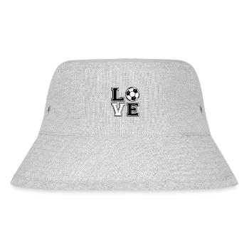 FUßBALL - SPORT - LIEBE - LOVE - FUßBALLSPIELER - Stanley/Stella recycelter Bucket Hat - Grau meliert - Vorne