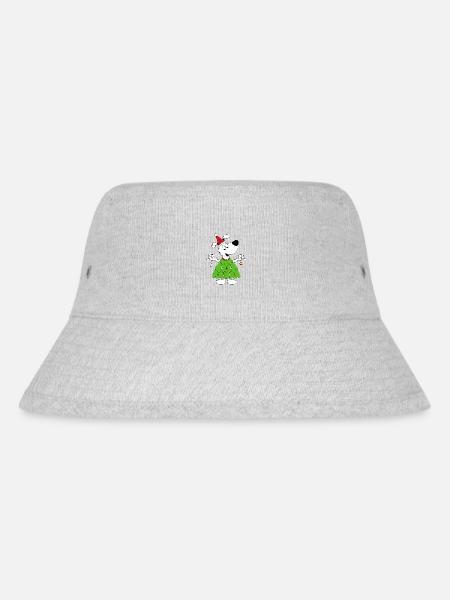HUND - WEIHNACHTSBAUM - WEIHNACHTEN - TIERISCH - Stanley/Stella recycelter Bucket Hat - Grau meliert