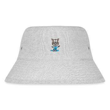 SNOWBOARD - WINTERSPORT - WILDSCHWEIN - PISTENSAU - Stanley/Stella recycelter Bucket Hat - Grau meliert - Vorne