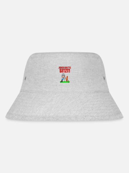 BOGENSCHIEßEN - MAULWURF - JEDER DRITTE SITZT! - Stanley/Stella recycelter Bucket Hat - Grau meliert
