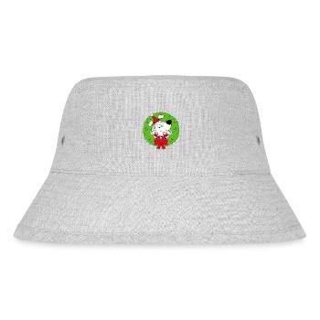 HUND - WEIHNACHTEN - ADVENT - TIER - TIERISCH - Stanley/Stella recycelter Bucket Hat - Grau meliert - Vorne