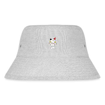 HUND - WEIHNACHTEN - GLOCKEN - TIER - TIERISCH - Stanley/Stella recycelter Bucket Hat - Grau meliert - Vorne