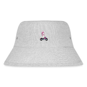MOTORRAD - BIKER - EINHORN - Stanley/Stella recycelter Bucket Hat - Grau meliert - Vorne