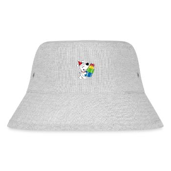 WEIHNACHTEN - GESCHENKE - HUND - TIERISCH - Stanley/Stella recycelter Bucket Hat - Grau meliert - Vorne