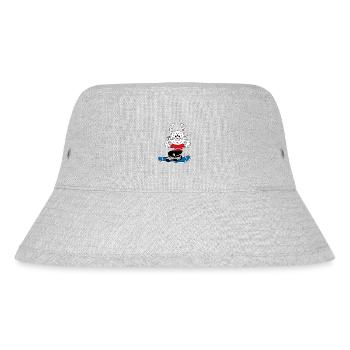 SCHNEEHASE - SNOWBOARD - TIERISCH GUT - Stanley/Stella recycelter Bucket Hat - Grau meliert - Vorne