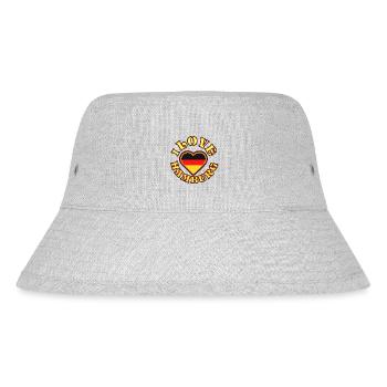 I love Hamburg, Germany Flag, T-Shirt - Stanley/Stella Recycled Bucket Hat - heather grey - Front