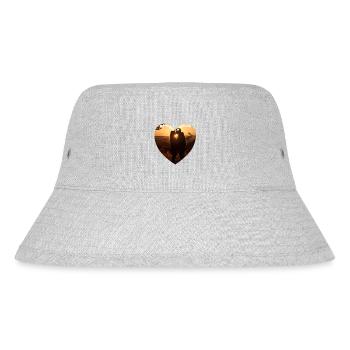 Lieben und geliebt werden sind wunderbare Gefühle - Stanley/Stella recycelter Bucket Hat - Grau meliert - Vorne