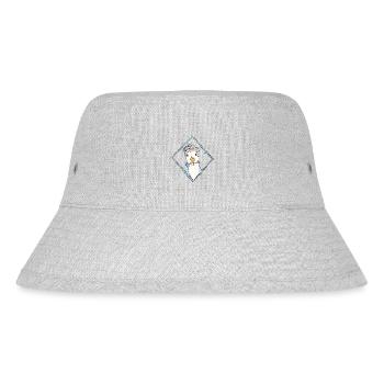 Moin Seemöwe im Diamantrahmen - Stanley/Stella recycelter Bucket Hat - Grau meliert - Vorne