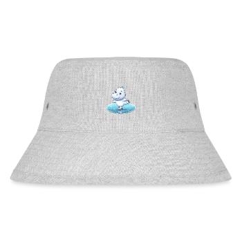 Designs For Kids – Fröhliche Nilpferde - Stanley/Stella recycelter Bucket Hat - Grau meliert - Vorne