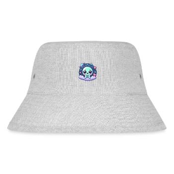 Designs For Kids – Freundliche Aliens - Stanley/Stella recycelter Bucket Hat - Grau meliert - Vorne