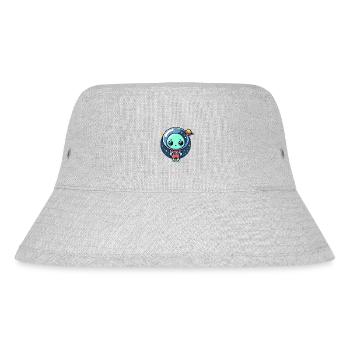 Designs For Kids – Freundliche Aliens - Stanley/Stella recycelter Bucket Hat - Grau meliert - Vorne