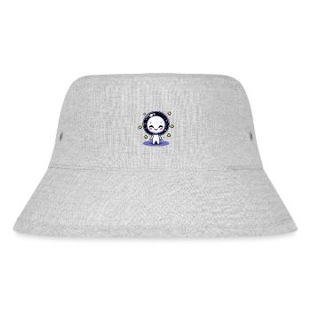Designs For Kids – Freundliche Aliens - Stanley/Stella recycelter Bucket Hat - Grau meliert - Vorne