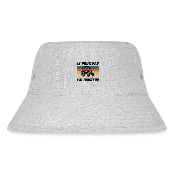 Je Peux Pas J'ai Tracteur - Cadeau - Bob recyclé Stanley/Stella - gris chiné - Devant