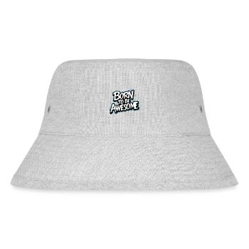 Born to be awesome - aussergewöhnlich sein - Stanley/Stella recycelter Bucket Hat - Grau meliert - Vorne