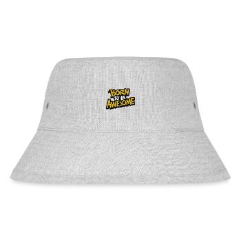 Born to be awesome - aussergewöhnlich sein - Stanley/Stella recycelter Bucket Hat - Grau meliert - Vorne