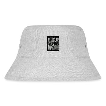 FUCK THE SYSTEM - Stanley/Stella recycelter Bucket Hat - Grau meliert - Vorne