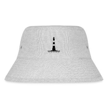 Lighthouse waves sea shipping sea coast - Stanley/Stella Recycled Bucket Hat - heather grey - Front