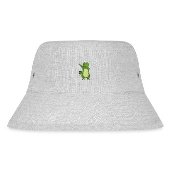 Kroko Tanzendes - Krokodil Dabbing Dancing - Stanley/Stella recycelter Bucket Hat - Grau meliert - Vorne