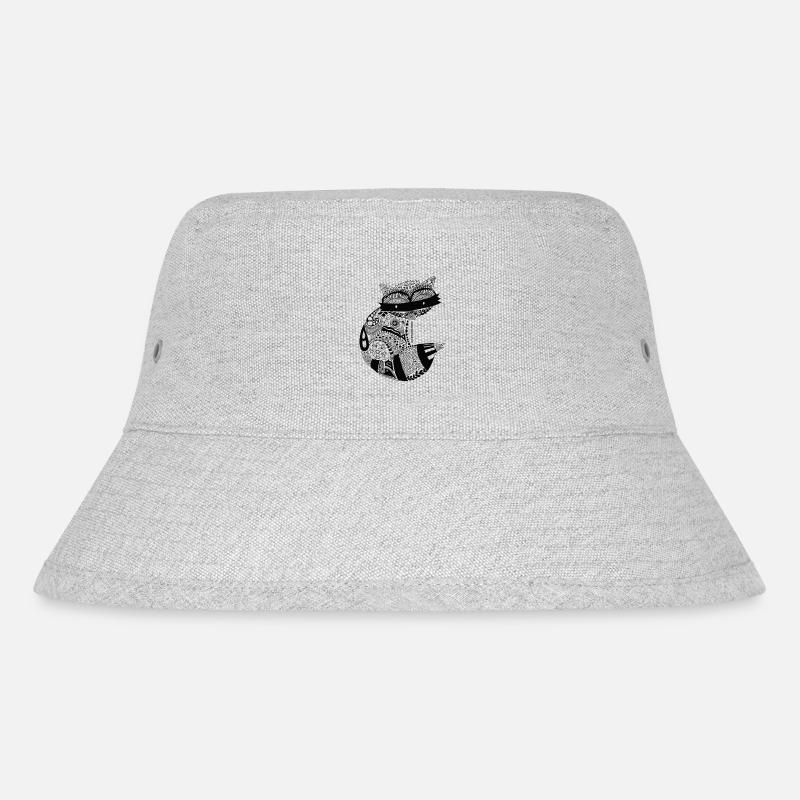 Waschbär - Stanley/Stella recycelter Bucket Hat - Grau meliert