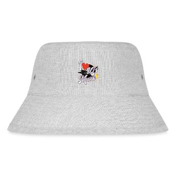 Ich liebe 80er Jahre Musik - Stanley/Stella recycelter Bucket Hat - Grau meliert - Vorne