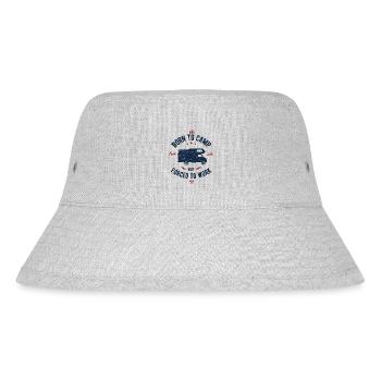 Born to camp - camper camping shirt gift - Stanley/Stella Recycled Bucket Hat - heather grey - Front