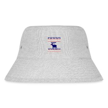 Rennier motif Tricot Hiver Rudolf Élan pixel xma - Bob recyclé Stanley/Stella - gris chiné - Devant