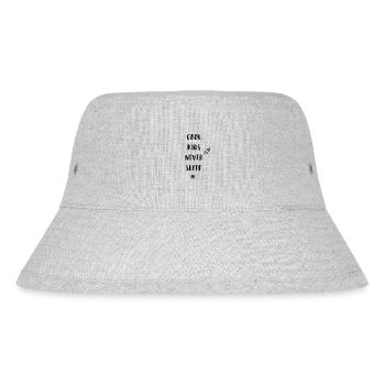 cool kids never sleep kinder baby schlafen frech - Stanley/Stella recycelter Bucket Hat - Grau meliert - Vorne