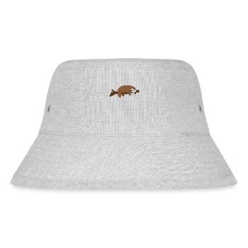 Sloth - Faultier - Ast - Geschenk - Gemütlich - Stanley/Stella recycelter Bucket Hat - Grau meliert - Vorne