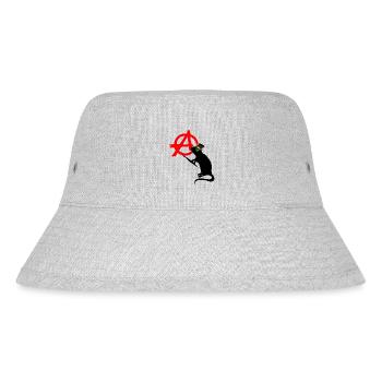 punk rock rat - Stanley/Stella recycelter Bucket Hat - Grau meliert - Vorne