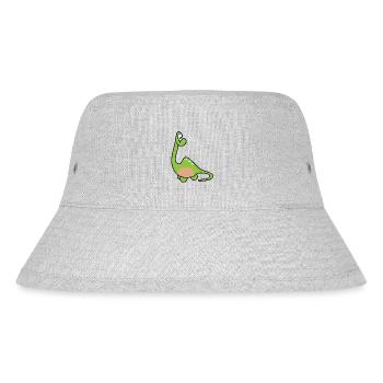 Dinosaurier Kinder Dino - Stanley/Stella recycelter Bucket Hat - Grau meliert - Vorne
