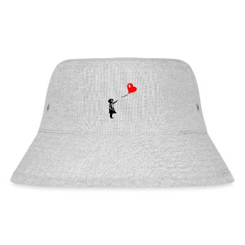 Ballon Kind - Stanley/Stella recycelter Bucket Hat - Grau meliert - Vorne