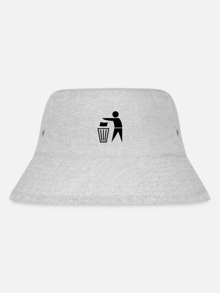 garbage_can - Stanley/Stella recycelter Bucket Hat - Grau meliert