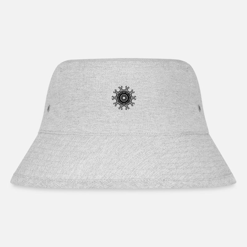 Geometrische Kunst - Stanley/Stella recycelter Bucket Hat - Grau meliert