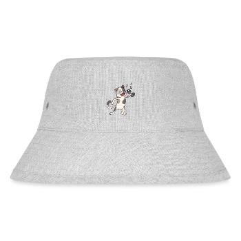 Katze singt, singen Katzen Sänger Band Musik - Stanley/Stella recycelter Bucket Hat - Grau meliert - Vorne