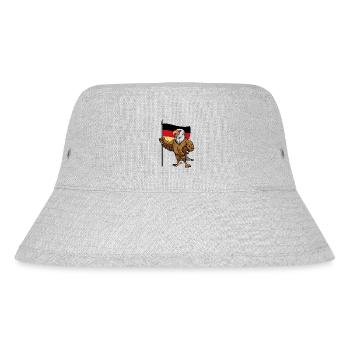 Adler Vogel Deutschland Fahne Länder EU Europa - Stanley/Stella recycelter Bucket Hat - Grau meliert - Vorne