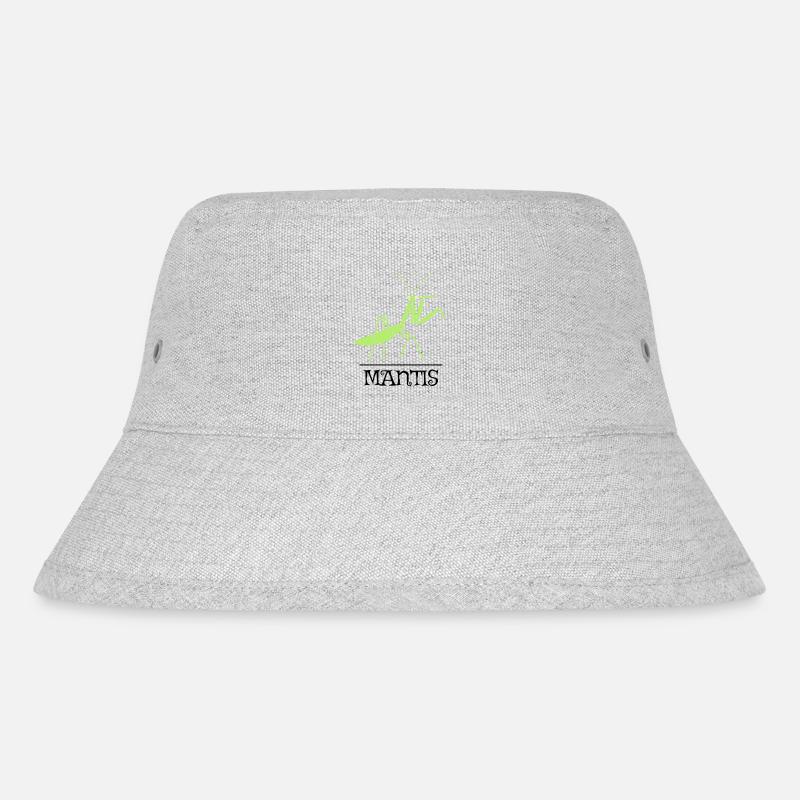 Mantis Gottesanbeterin Insekt Design - Stanley/Stella recycelter Bucket Hat - Grau meliert