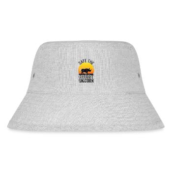 Save the chubby unicorn rhino unicorn - Stanley/Stella Recycled Bucket Hat - heather grey - Front