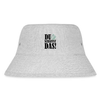 du_schaffst_das_02 - Stanley/Stella recycelter Bucket Hat - Grau meliert - Vorne