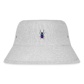 Hirschkäfer Insekt Insekten Flügel Waldtier Geweih - Stanley/Stella recycelter Bucket Hat - Grau meliert - Vorne