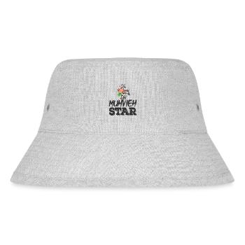 Muhvieh Star Kuh Bauer Landwirtschaft - Stanley/Stella recycelter Bucket Hat - Grau meliert - Vorne
