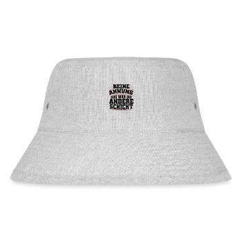 Keine Ahnung das war die andere Schicht - Stanley/Stella recycelter Bucket Hat - Grau meliert - Vorne