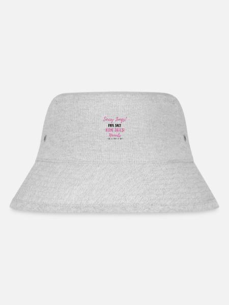 Sorry Jungs! Papa sagt: Keine Dates! Niemals - Stanley/Stella recycelter Bucket Hat - Grau meliert